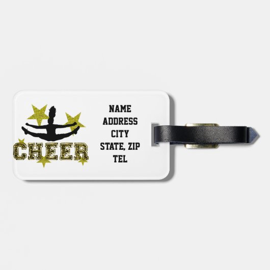 Étiquette À Bagage Pom-pom girl (Dos horizontal)