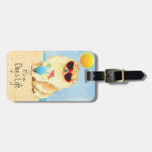 Étiquette À Bagage Pomeranian d'été (Devant horizontal)