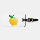 Étiquette À Bagage Pomme Dorée Fruit Jaune Clair (Devant horizontal)
