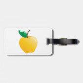 Étiquette À Bagage Pomme Dorée Fruit Jaune Clair (Dos horizontal)