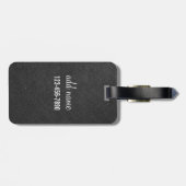 Étiquette À Bagage Pomme enseignant personnalisée avec Motif Chevron (Dos horizontal)