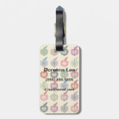 Étiquette À Bagage Pommes mignonnes dans le rétro style (Dos Vertical)