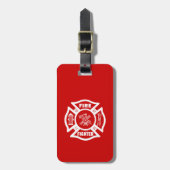 Étiquette À Bagage Pompier maltais (Devant Vertical)