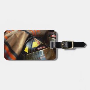 Étiquette À Bagage Pompier - société une de tuyau