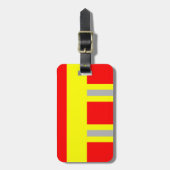 Étiquette À Bagage Pompier Symbole de l'uniforme rouge (Devant Vertical)