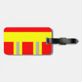 Étiquette À Bagage Pompier Symbole de l'uniforme rouge (Dos horizontal)