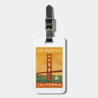 Étiquette À Bagage Pont Golden Gate Rétro – San Francisco