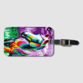 Étiquette À Bagage Pony coloré (Devant Horizontal)