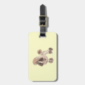 Étiquette À Bagage Poodle — Afficher le manteau (Devant Vertical)