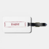 Étiquette À Bagage Poodle gris drôle Chien de Noël avec arbre (Dos horizontal)