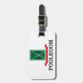 Étiquette À Bagage Poolroom Billiards Classic 8 Ball (Devant Vertical)