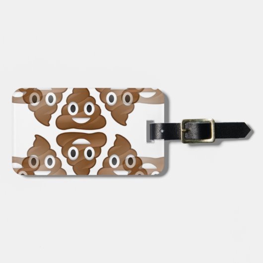 Étiquette À Bagage poop emojis (Devant horizontal)