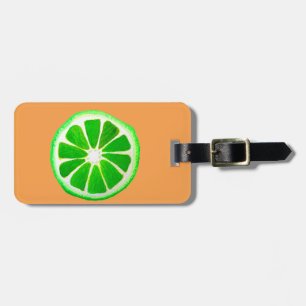 Étiquette À Bagage Pop art agrumes citron vert fruit original aquarel