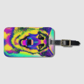 Étiquette À Bagage Pop Art berger allemand (Devant Horizontal)