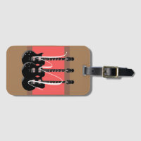 Pop Art Electric Guitare Monogramme initial