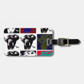 Étiquette À Bagage Pop Art Elephants (Devant horizontal)