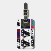 Étiquette À Bagage Pop Art Elephants (Devant Vertical)