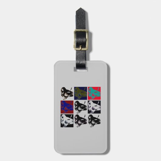 Étiquette À Bagage Pop Art Elephants (Devant Vertical)