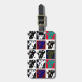 Étiquette À Bagage Pop Art Elephants (Devant Vertical)