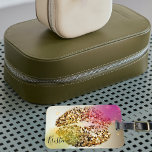 Étiquette À Bagage Pop Art Glittery Glam élégant Chic Faux Gold Kiss<br><div class="desc">Design ultra-moderne des étiquettes de bagages avec des lèvres en faux or sur un arrière - plan dégradé. Le texte est entièrement personnalisable. Pour le modifier,  utilisez l'option personnalisée. Pour d'autres modifications,  telles que des modifications de police,  de couleur de police ou de disposition du texte,  utilisez l'option personnaliser.</div>