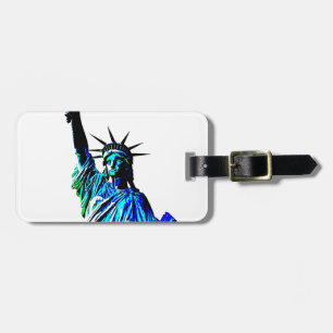 Étiquette À Bagage Pop Art Lady Liberty