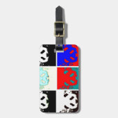 Étiquette À Bagage Pop Art Panda (Devant Vertical)