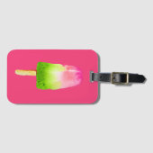 Étiquette À Bagage pop art pâsicle de framboise été (Devant Horizontal)