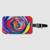 Étiquette À Bagage pop art rose Abstrait (Devant Horizontal)