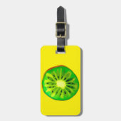 Étiquette À Bagage Pop art vif kiwi fruit original aquarelle (Devant Vertical)