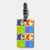 Étiquette À Bagage Pop Art Wolf Eyes (Devant Vertical)