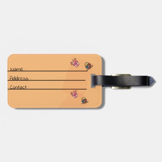 Étiquette À Bagage Popcorn mou (Dos horizontal)