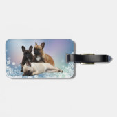 Étiquette À Bagage Porte-bagages bouledogue français (Dos horizontal)