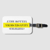 Étiquette À Bagage Porte - clé de ceinture jaune certifié Lean Six Si (Devant Horizontal)