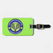 Étiquette À Bagage Porte - clé d'or de raquettes (Devant horizontal)