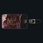 Étiquette À Bagage Porte d'huile rose de Bourgogne Marbre d'honneur<br><div class="desc">Aquarelle Burgundy Blush Pink & Gold Foil Aquarelle Marbre Agate Gilded Geode Design,  avec polices Moderne et Script. Marque de bagages tendance et chic Mariage Maid of Honor ! ~ Regardez ma boutique pour voir l'ensemble de la suite mariage pour ce design!</div>
