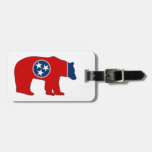 Étiquette À Bagage Porte-drapeau du Tennessee (Devant horizontal)