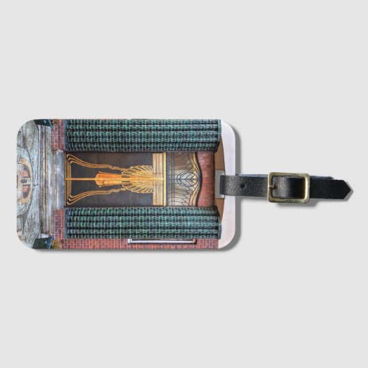 Étiquette À Bagage Porte Jugenstil (Devant Horizontal)