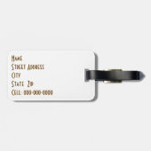 Étiquette À Bagage Portes de chiens et de chatons Photo (Dos horizontal)