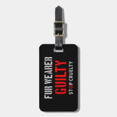Étiquette À Bagage Porteur de fourrure coupable (Devant Vertical)