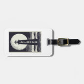 Étiquette À Bagage Portland Head Maine Lighthouse Moon (Devant horizontal)