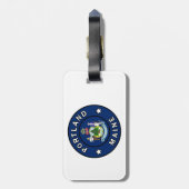 Étiquette À Bagage Portland Maine (Dos Vertical)