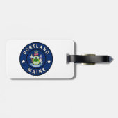 Étiquette À Bagage Portland Maine (Dos horizontal)