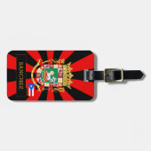 Étiquette À Bagage Porto Rico Drivers & Puerto Rican Flag / Patriots (Devant horizontal)