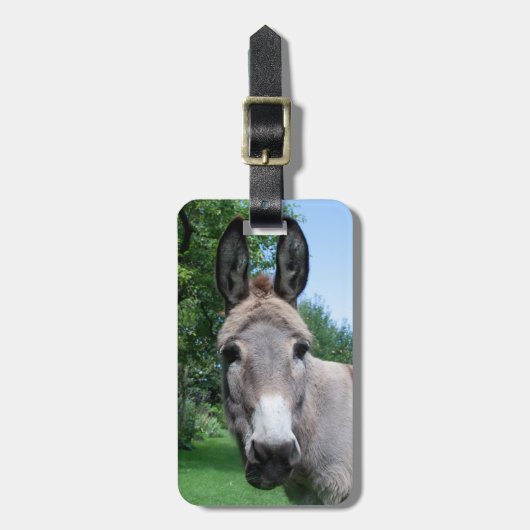 Étiquette À Bagage Portrait d'âne doux (Devant Vertical)