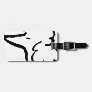 Étiquette À Bagage Portrait de caniche