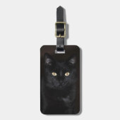 Étiquette À Bagage Portrait de chat noir (Devant Vertical)