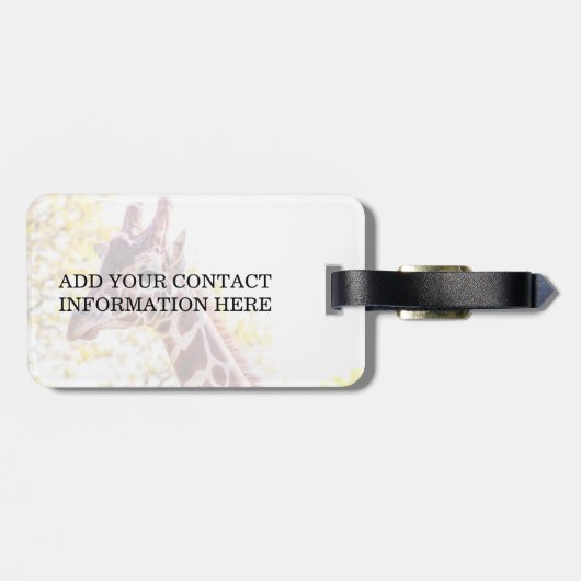 Étiquette À Bagage Portrait de Giraffe (Dos horizontal)