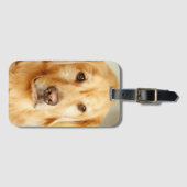 Étiquette À Bagage Portrait de Golden Retriever (Devant Horizontal)