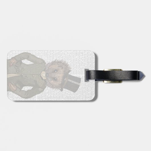 Étiquette À Bagage Portrait du cavalier de Hérisson (Dos horizontal)