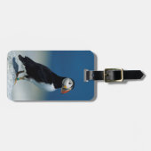 Étiquette À Bagage Portrait d'un Puffin de l'Atlantique (Devant horizontal)